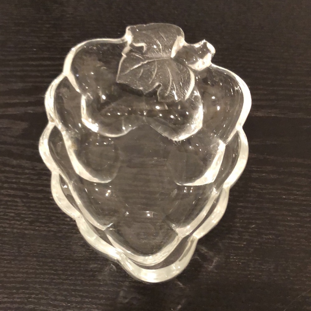 Glass Relish, Keys, Trinkets, Jewelry Dish Platter Bowl